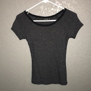 Small, grey crop top.